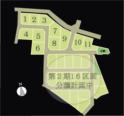 香川県高松市仏生山町 １期１１区画区画図