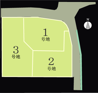 香川県高松市鬼無町 １期３区画区画図