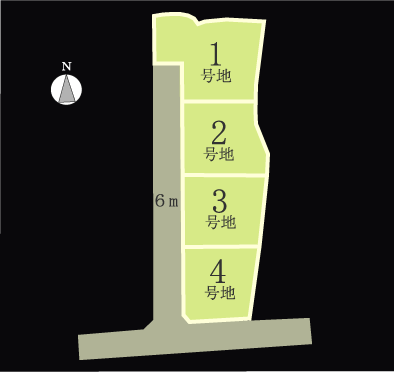 香川県高松市国分寺町万燈 １期４区画区画図
