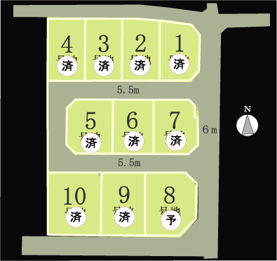 香川県高松市御厩町 １期１０区画区画図