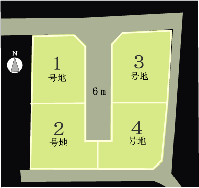 香川県高松市鶴市町 ３期４区画区画図
