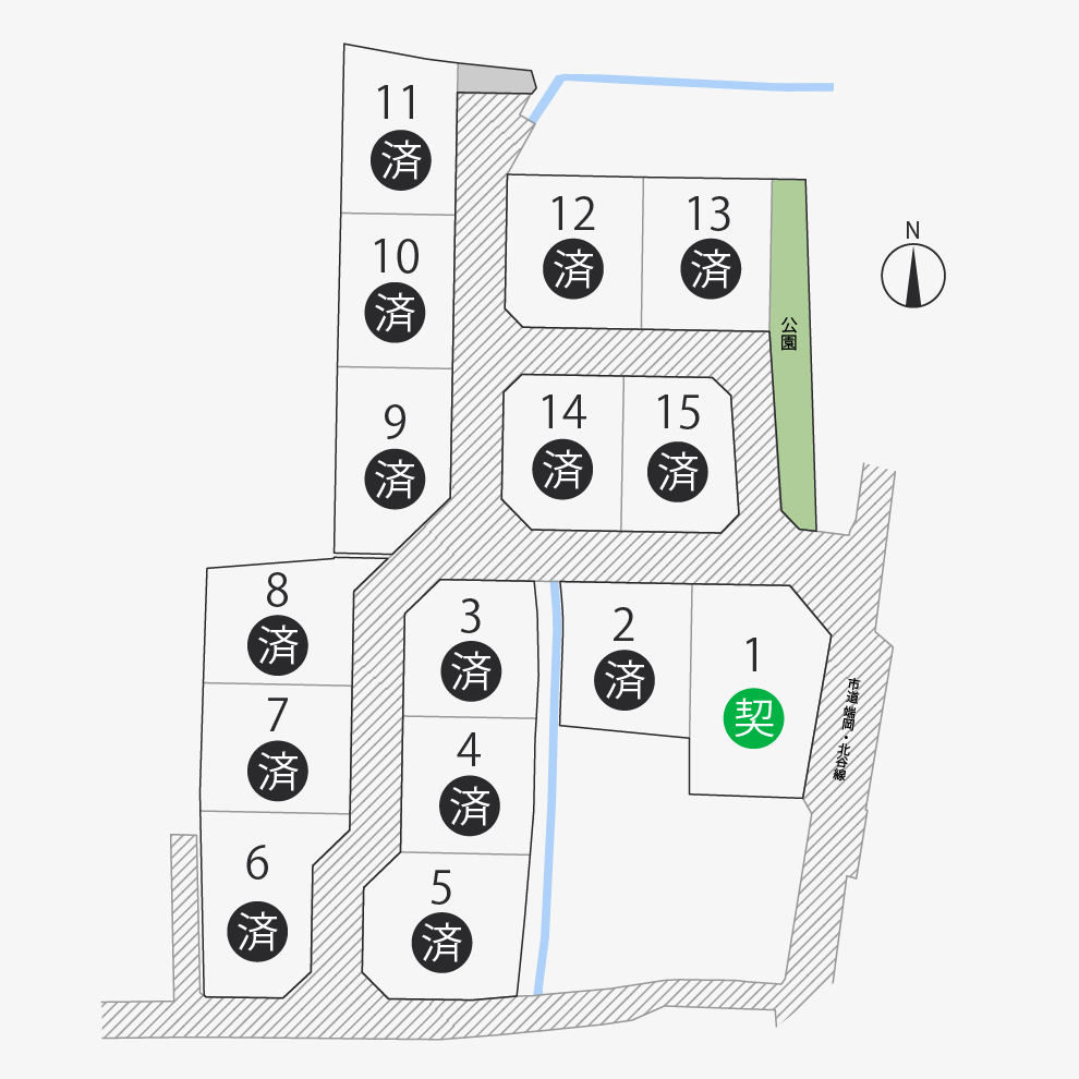 高松市国分寺町福家15区画区画図