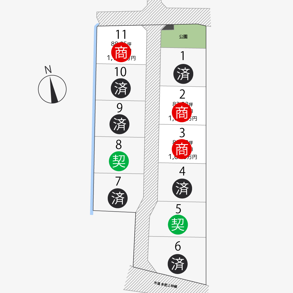 多肥上町11区画区画図