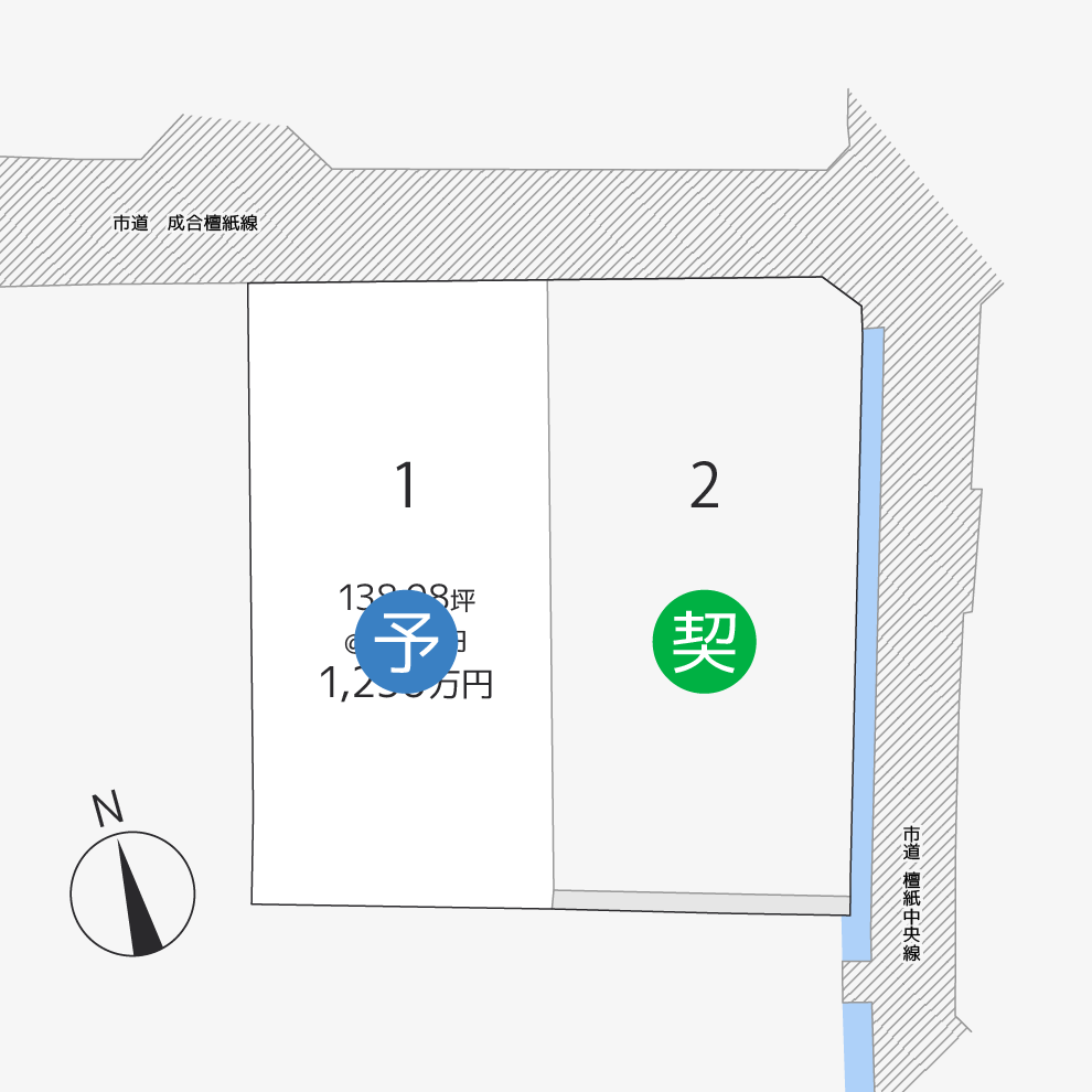 檀紙町2区画区画図