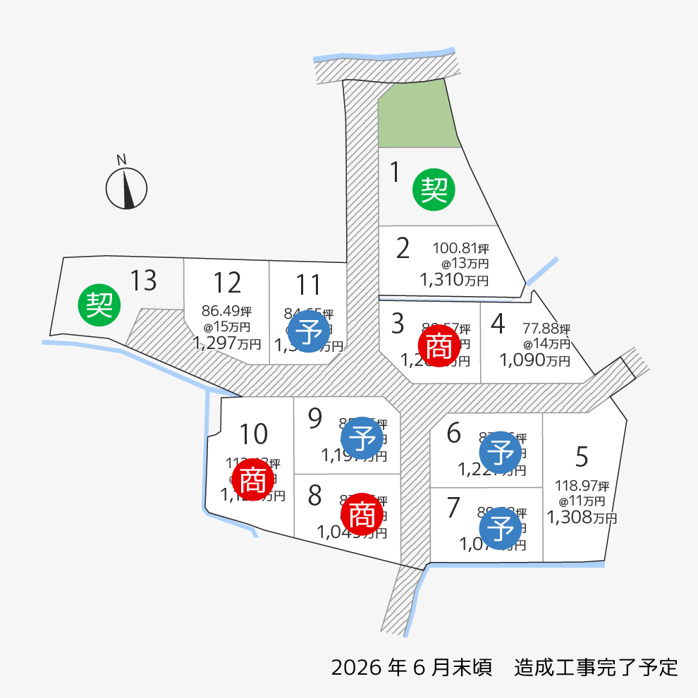 多肥上町13区画区画図