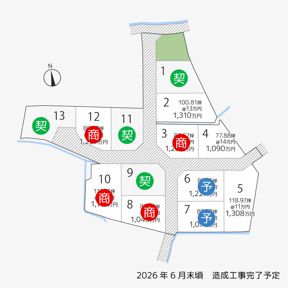 多肥上町13区画区画図