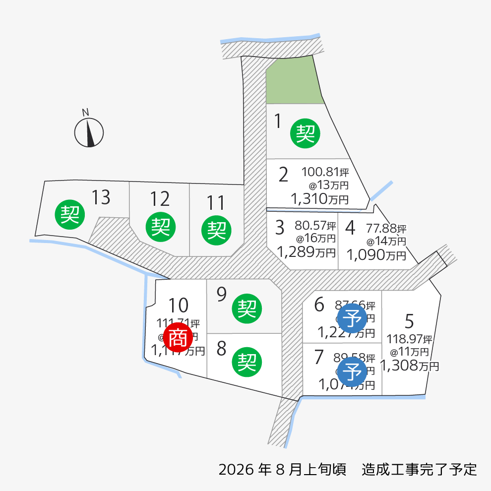 多肥上町13区画区画図